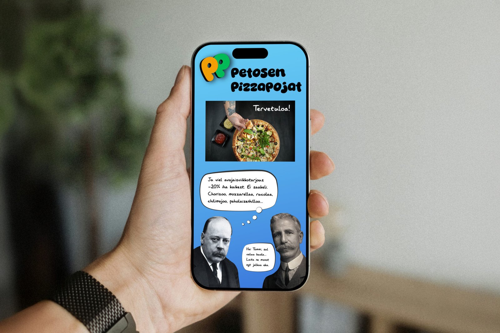 Pizzapojat mockup