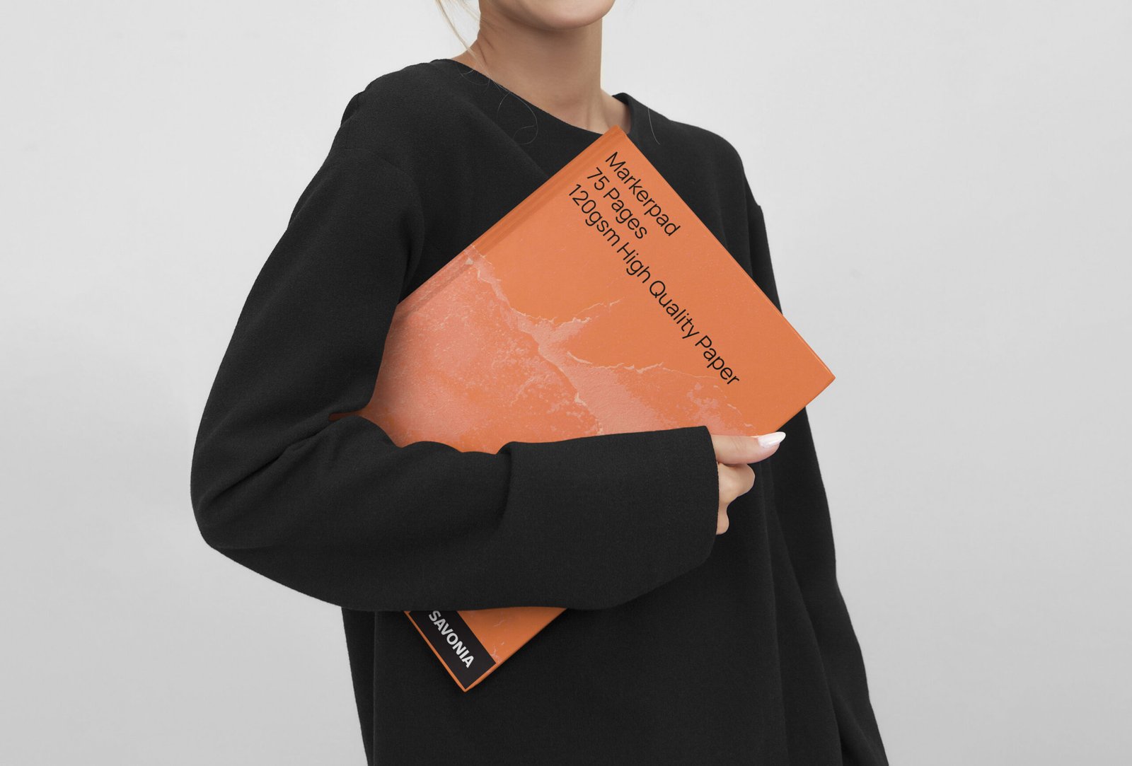 Women Holding Book Mockup